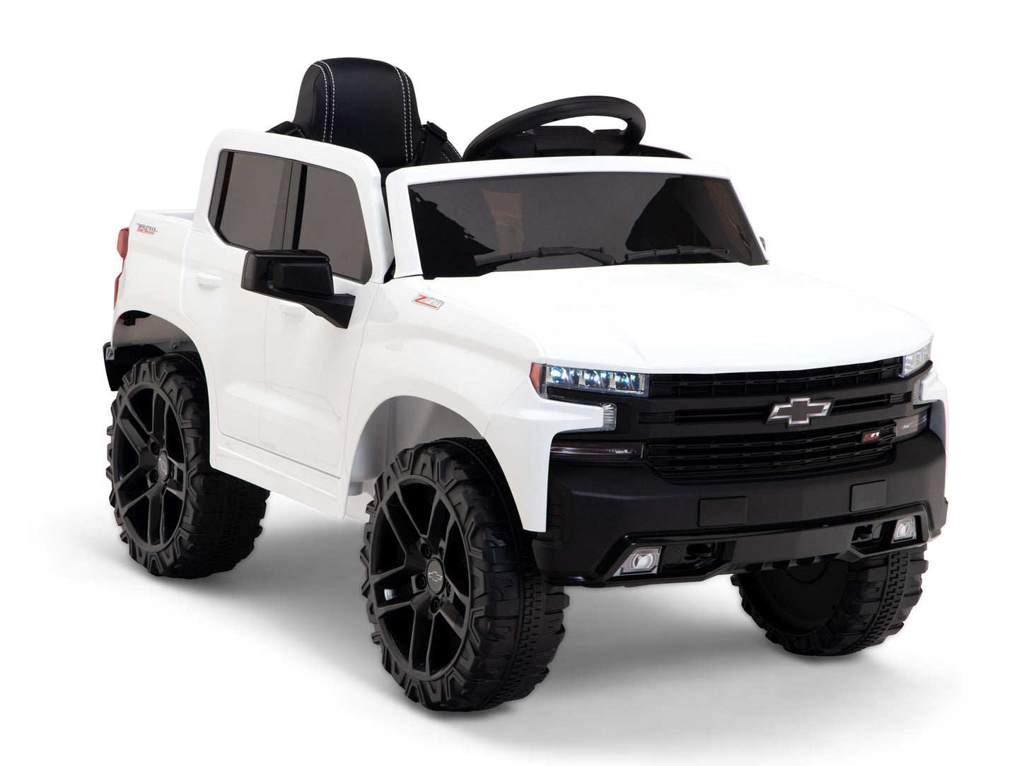 12V Chevrolet Silverado Kids Ride On Truck with Remote Control – White