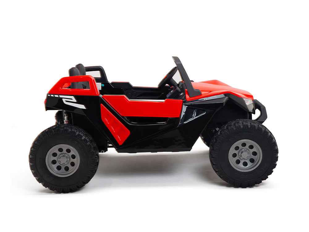 24V Red Tiger All Terrain UTV Ride on Buggy with Remote - Red