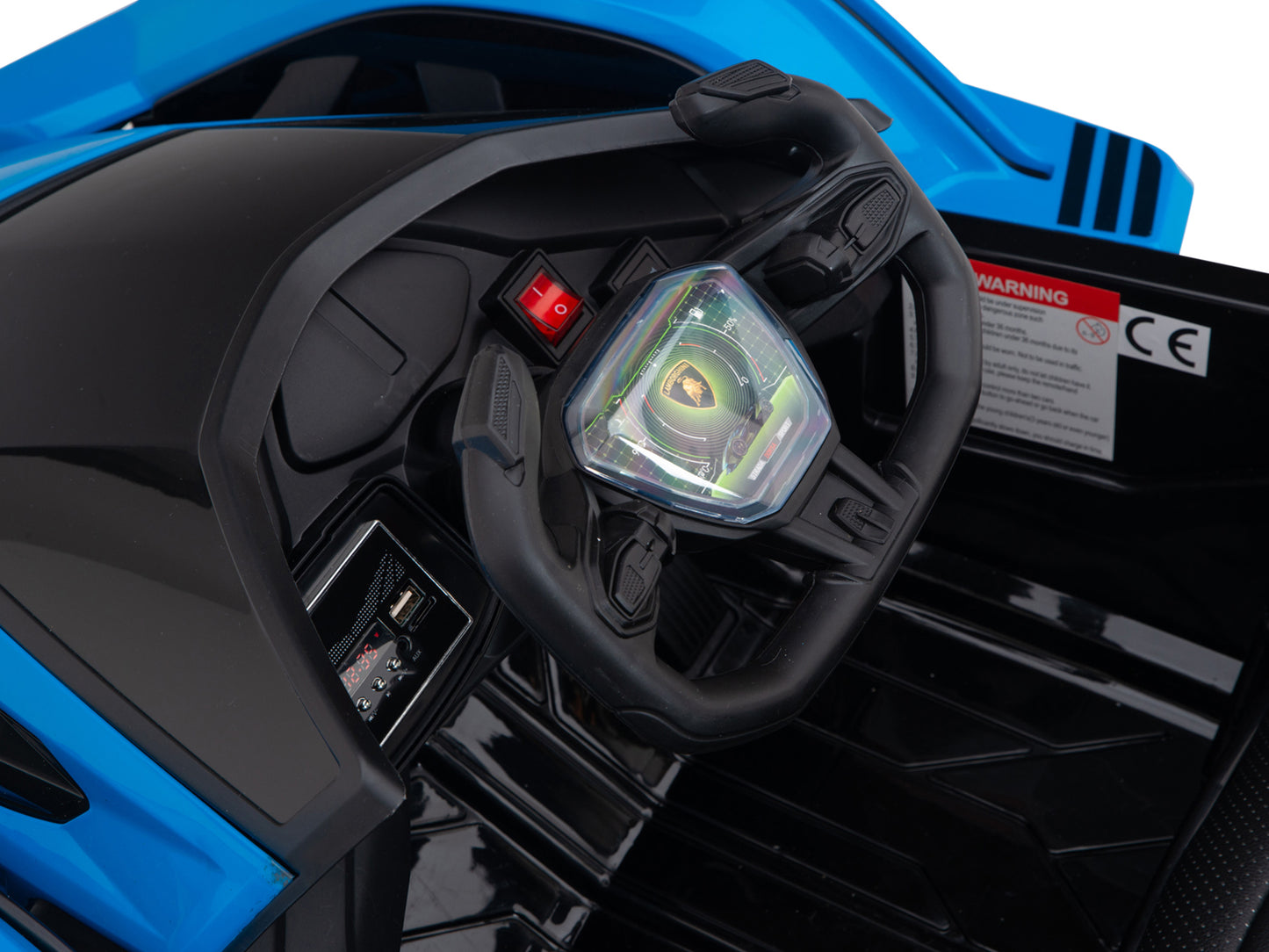 Lamborghini V12 Vision GT Kids Ride On Car with Remote Control - Blue