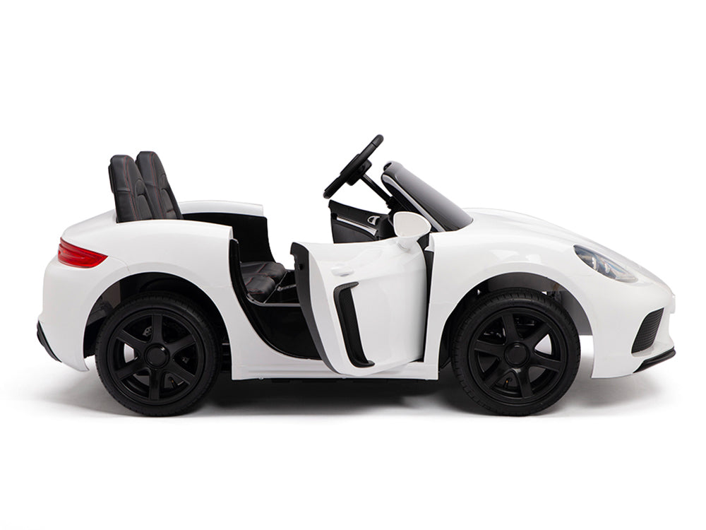 24V Super Sport GT Kids Ride On Car - White