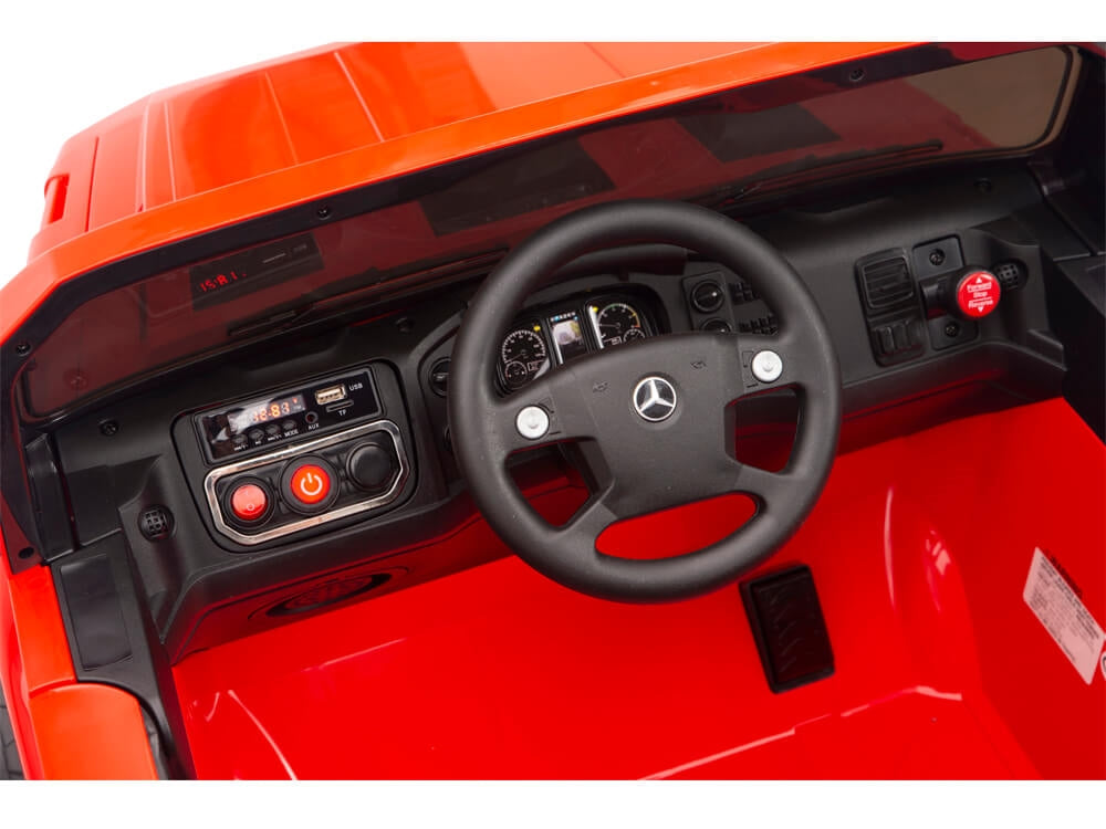 12V Mercedes Zetros One Seat Ride On Truck Red