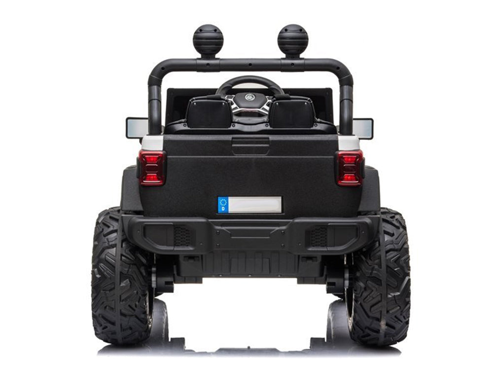 4WD Trekcar Kids Ride On Truck with EVA Wheels and Remote Control - White