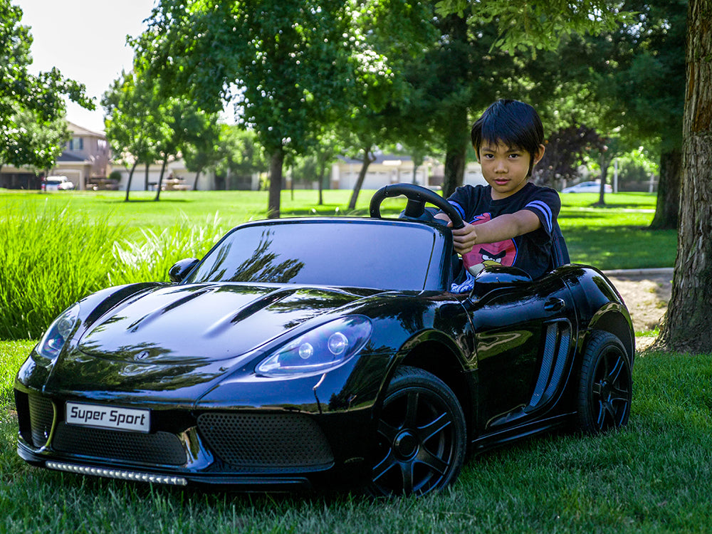 24V Super Sport GT Kids Ride On Car - Black