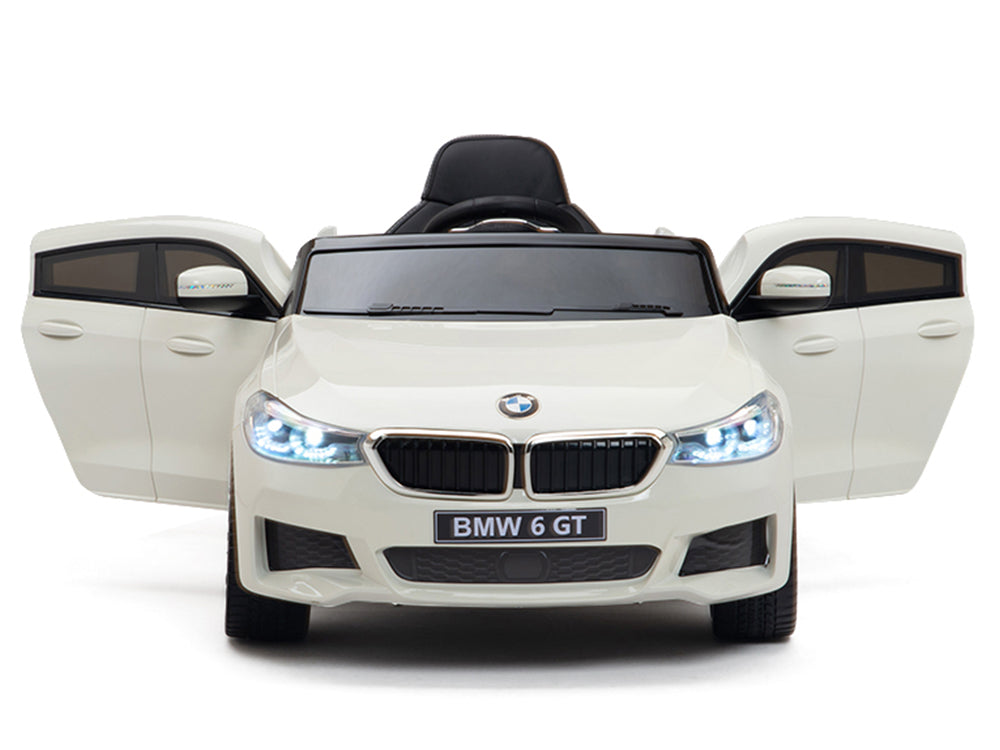 12V BMW 6 Series GT Kids Electric Powered Ride On Car with Remote - White