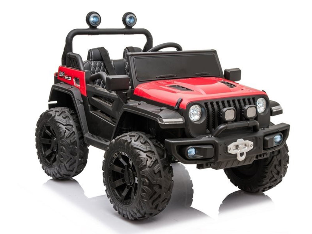 4WD Trekcar Kids Ride On Truck with EVA Wheels and Remote Control - Red