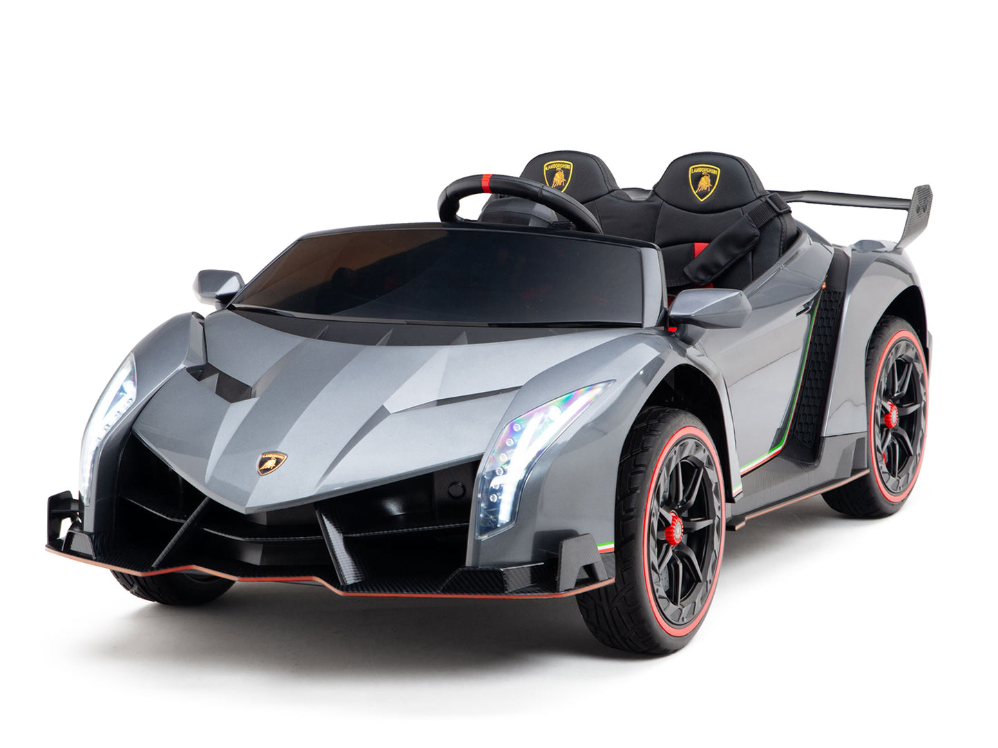 2WD / AWD Kids Premium Lamborghini Veneno Ride On Car with Remote Control - Grey