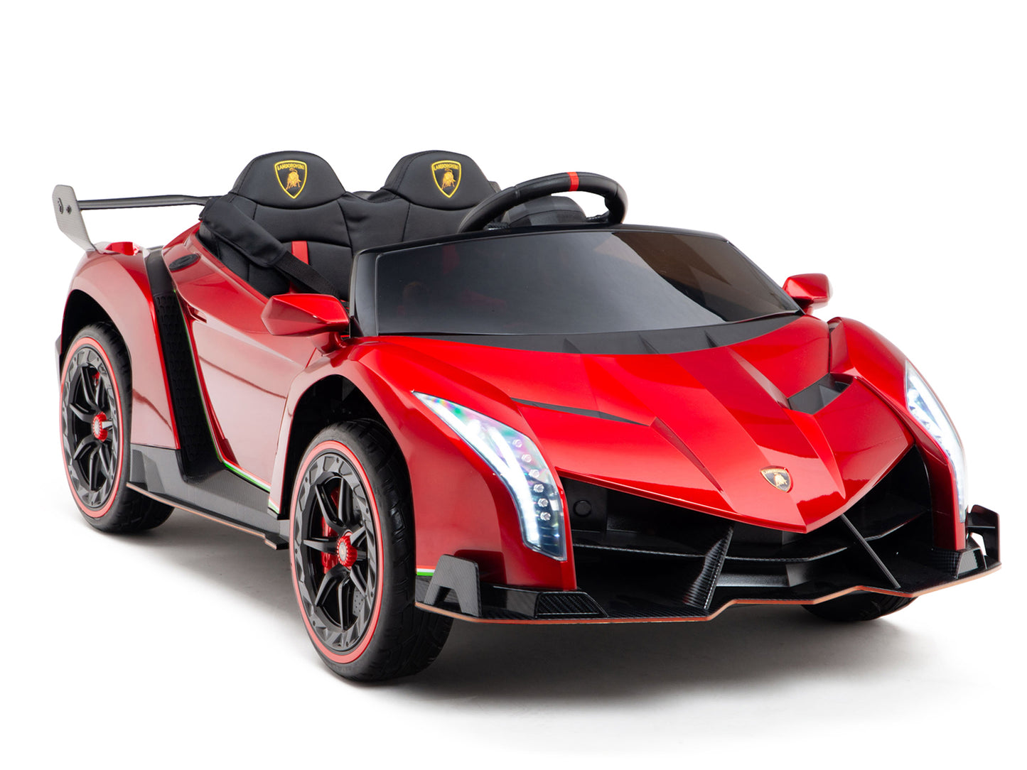 2WD / AWD Kids Premium Lamborghini Veneno Ride On Car with Remote Control - Red