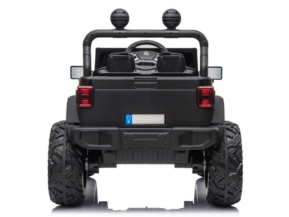 4WD Trekcar Kids Ride On Truck with EVA Wheels and Remote Control - Black