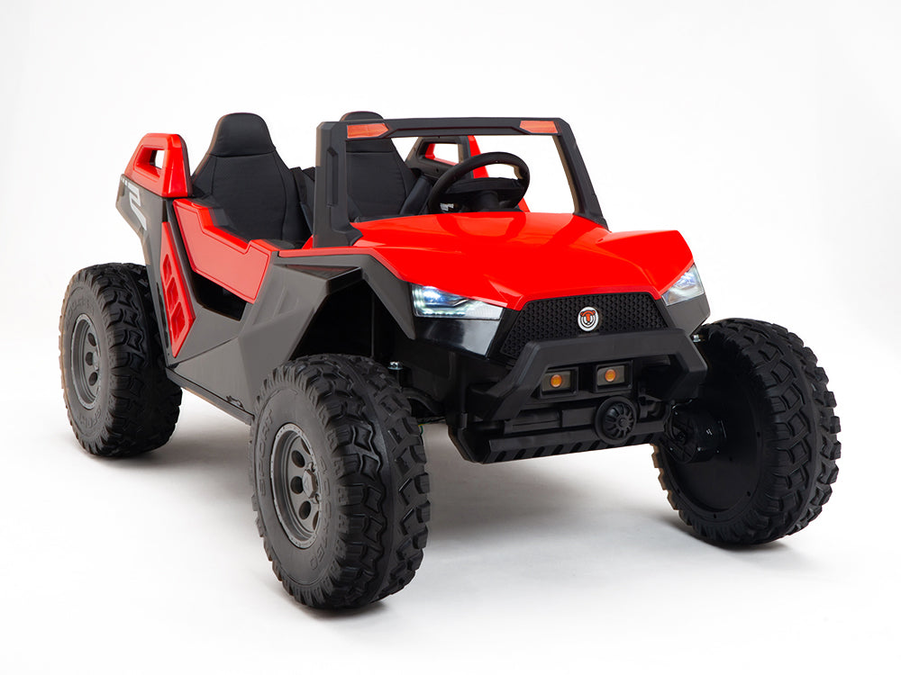 24V Red Tiger All Terrain UTV Ride on Buggy with Remote - Red