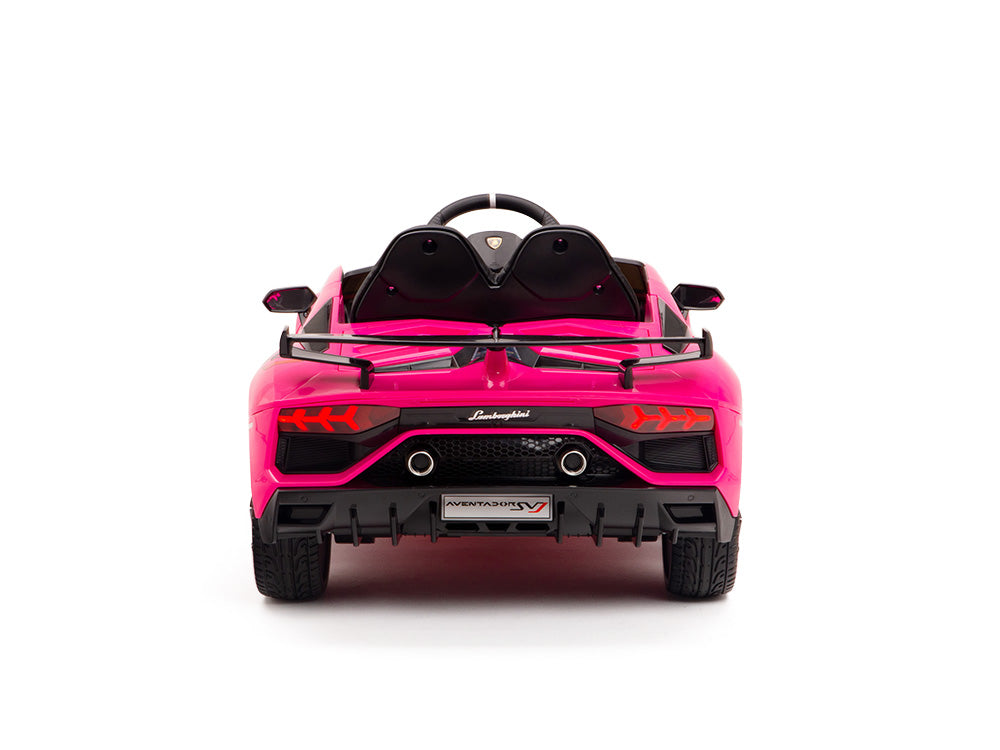 12V Lamborghini Aventador SVJ Kids Ride On Sports Car with Remote - Pink