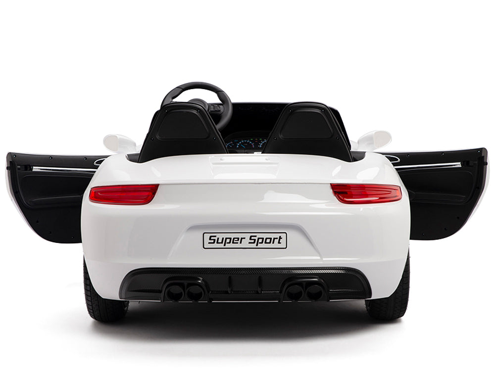 24V Super Sport GT Kids Ride On Car - White