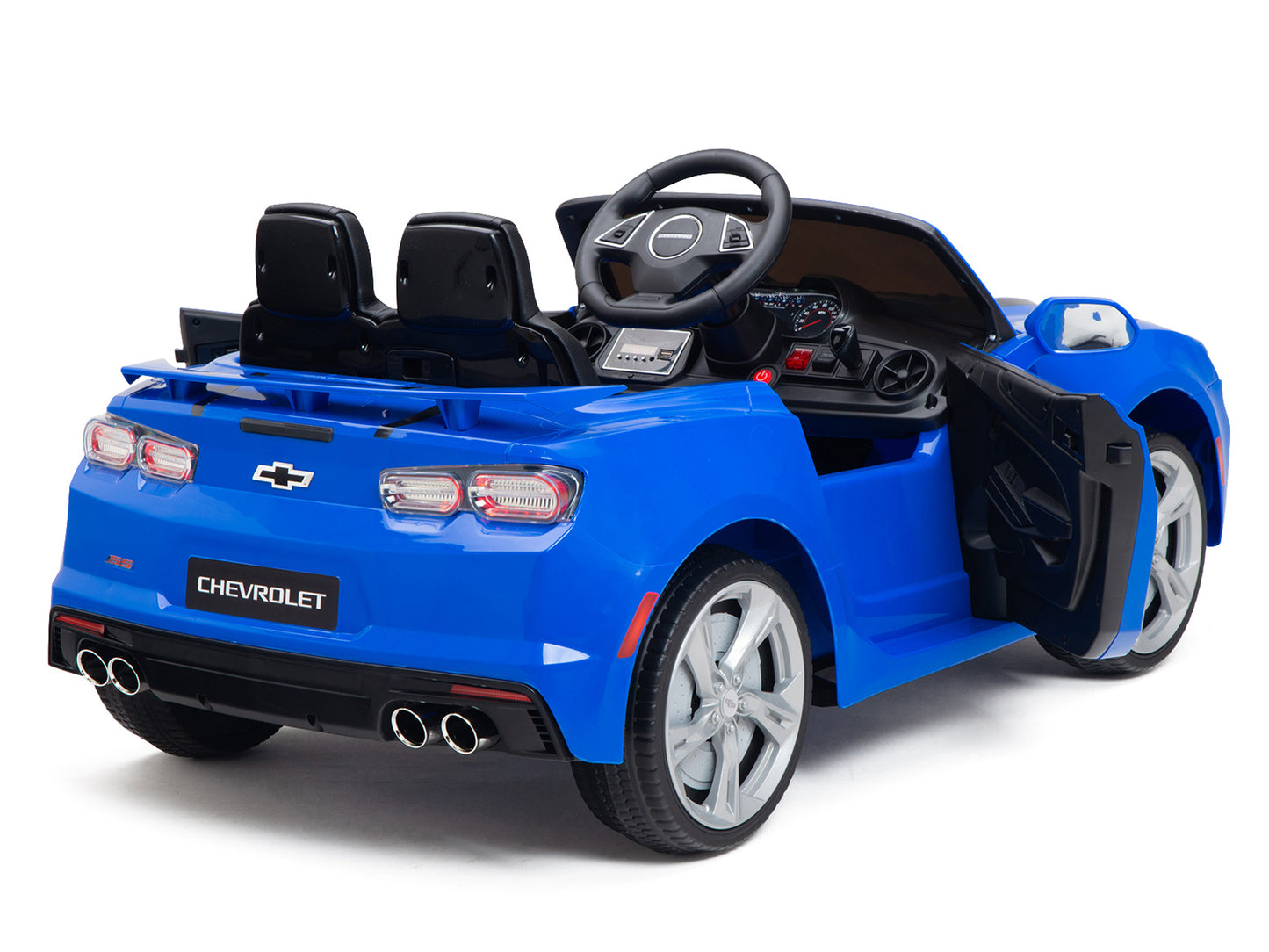 12V Chevrolet Camaro 2SS Kids Ride On Car with Remote Control - Blue