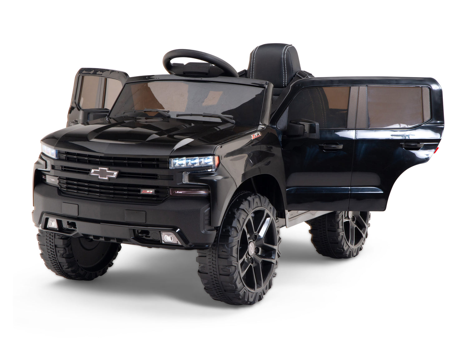 12V Chevrolet Silverado Kids Ride On Truck with Remote Control – Black