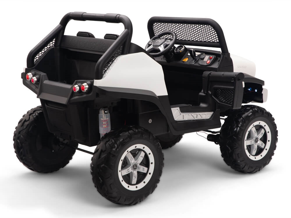 12V Mercedes Benz UNIMOG  Kids Ride On UTV White