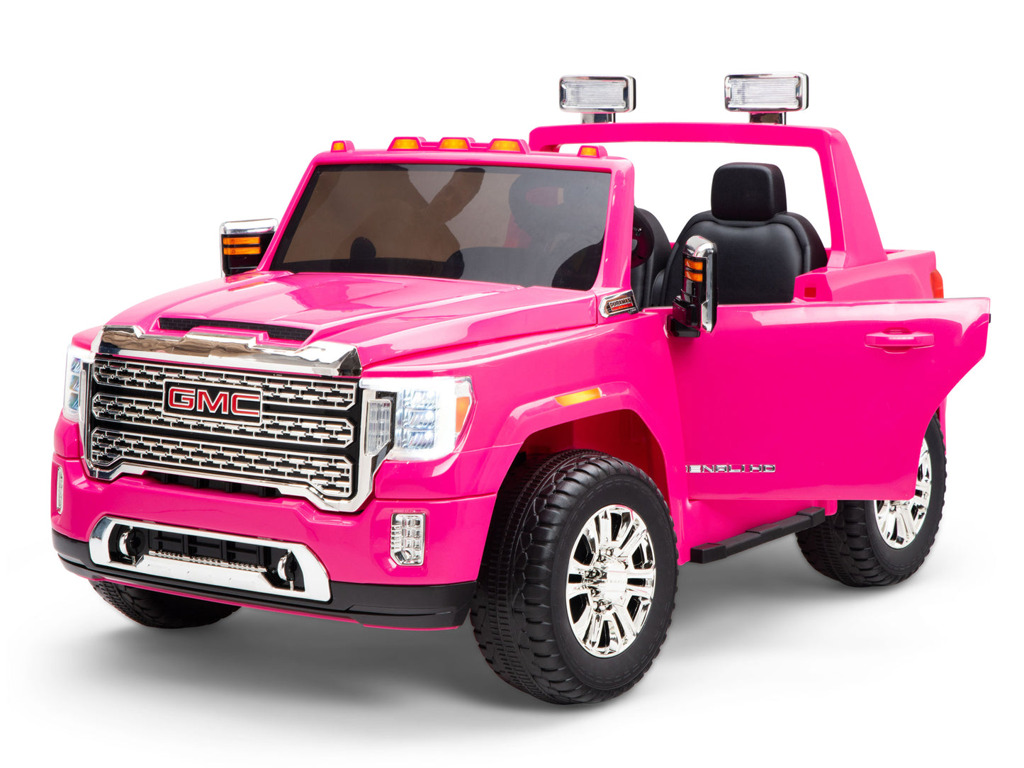 12V GMC Sierra Denali Kids Electric Ride On Truck with Remote Control - Pink