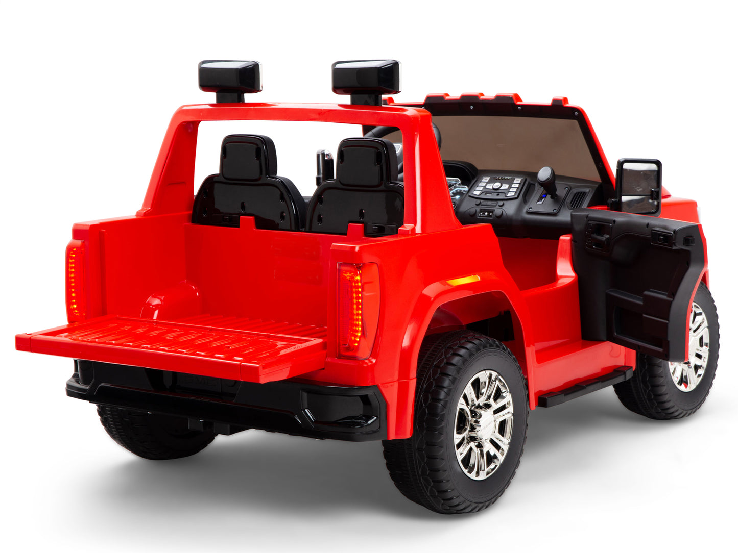 12V GMC Sierra Denali Kids Electric Ride On Truck with Remote Control - Red