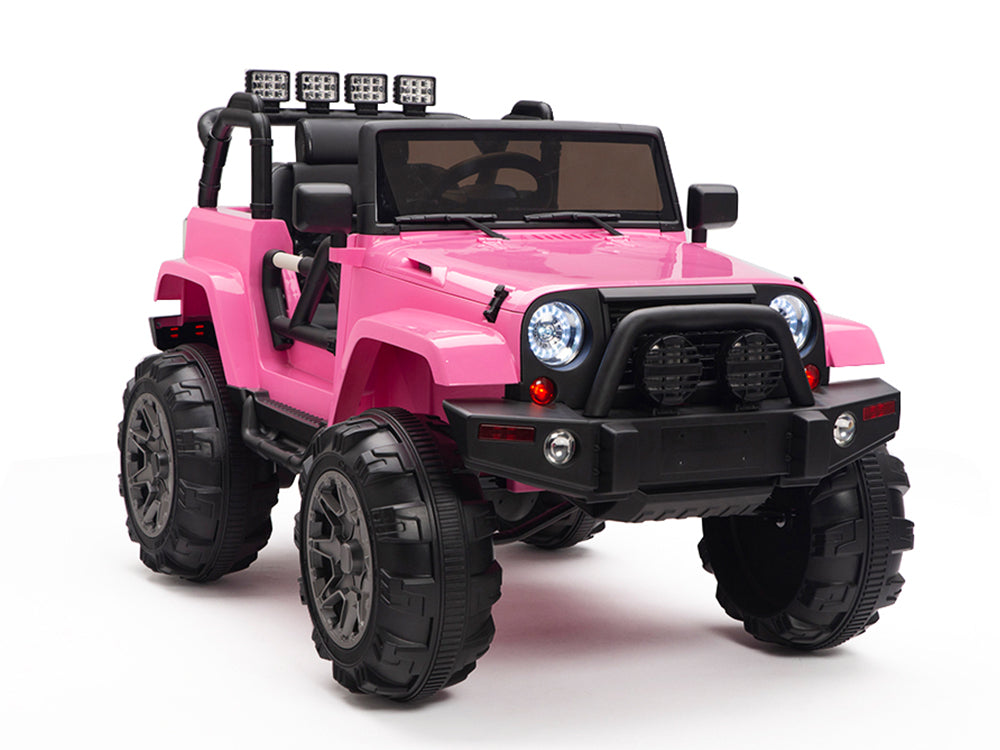 Kids 12V Battery Operated Ride On Truck with Big Wheels RC / Remote Control - Pink