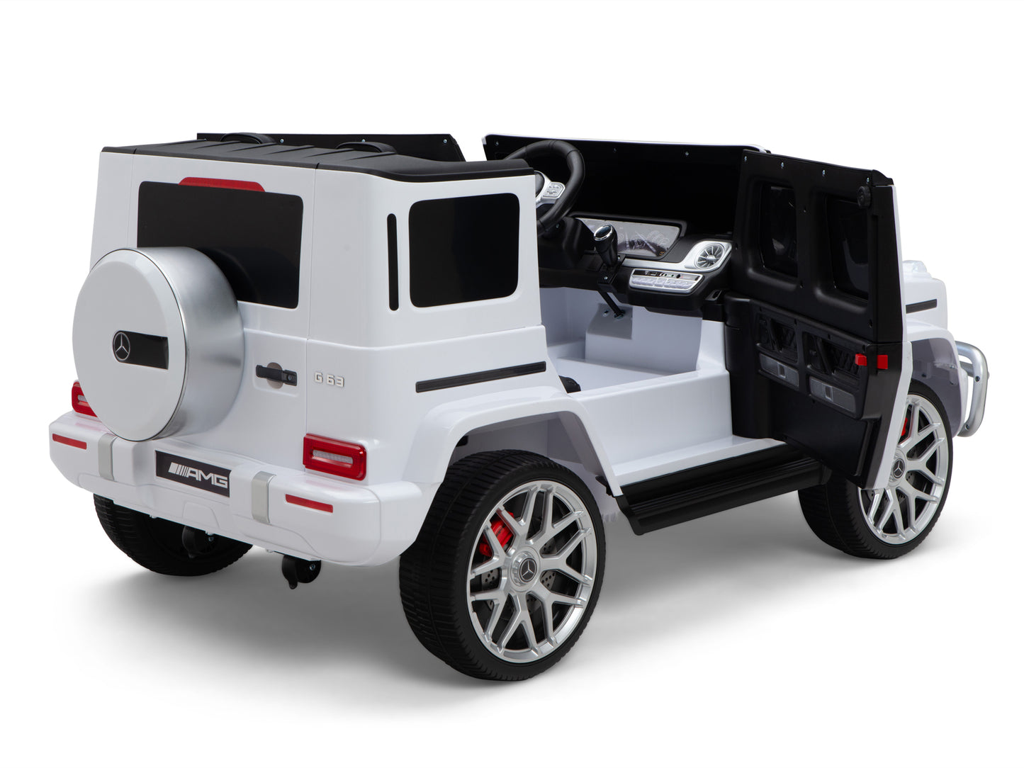 24V 2-Seater Mercedes-Benz G63 Kids Ride On Car / SUV with Remote Control - White