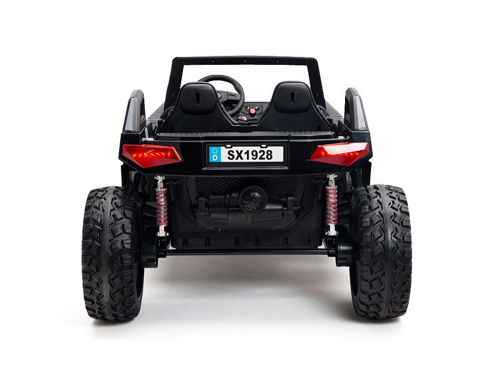 24V Red Tiger All Terrain UTV Ride on Buggy with Remote - Carbon Black