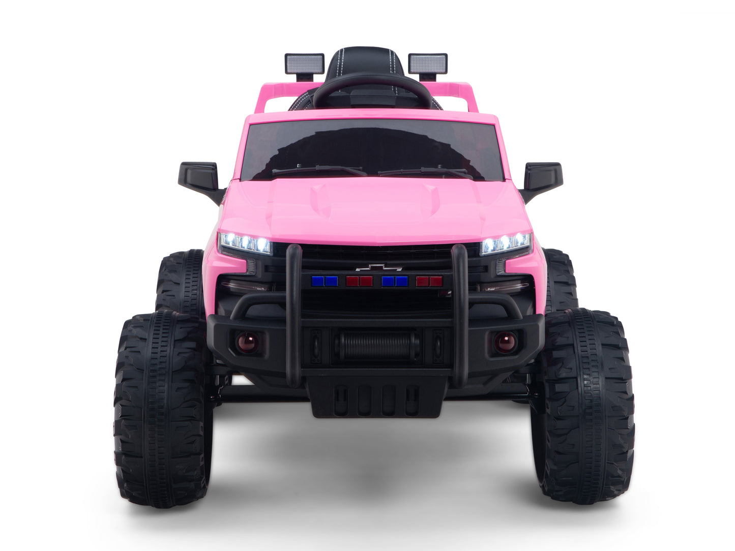 24V Chevrolet Silverado Lifted Ride On Truck with Remote Control – Pink