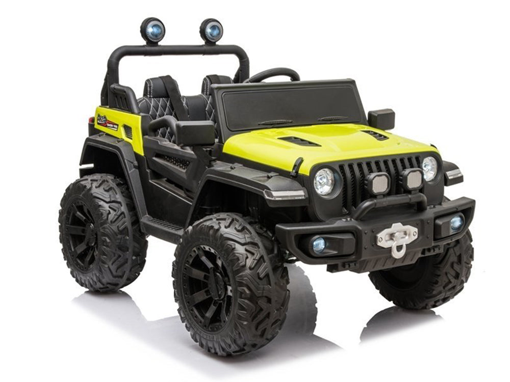 4WD Trekcar Kids Ride On Truck with EVA Wheels and Remote Control - Green