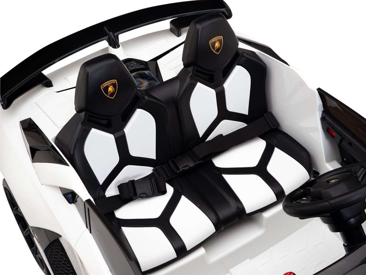 24V Lamborghini SVJ Ride On DRIFT Car with Remote Control - White