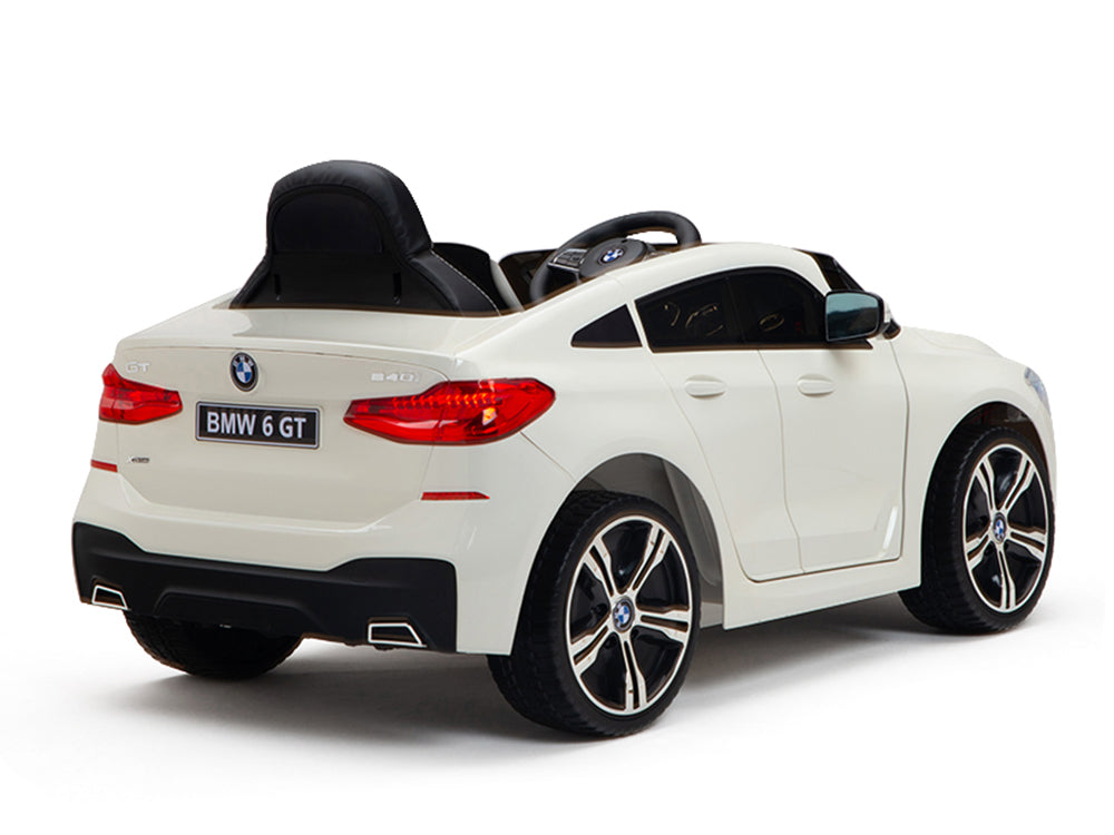 12V BMW 6 Series GT Kids Electric Powered Ride On Car with Remote - White