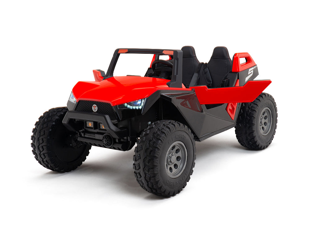 24V Red Tiger All Terrain UTV Ride on Buggy with Remote - Red