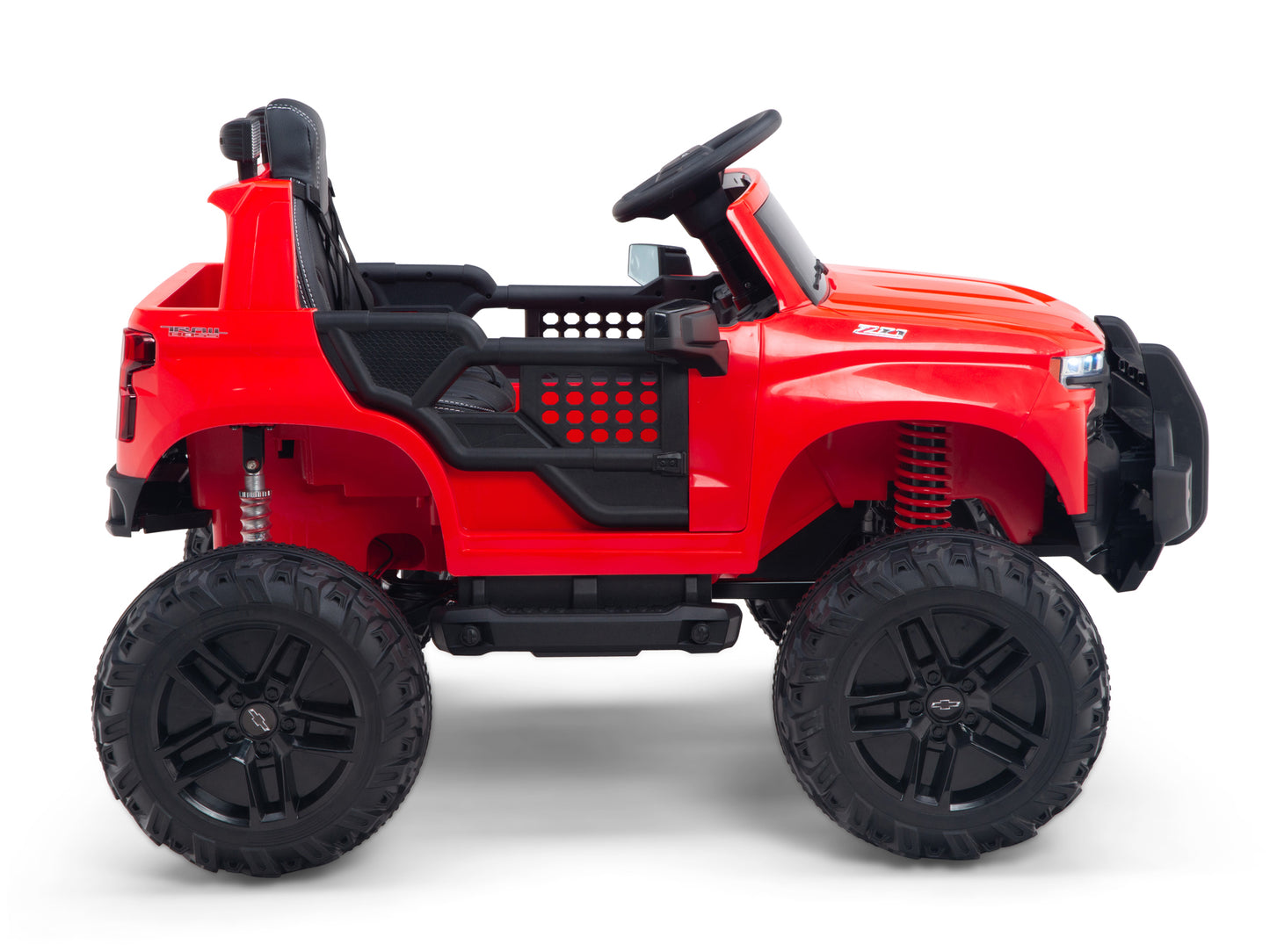 24V Chevrolet Silverado Lifted Ride On Truck with Remote Control – Red