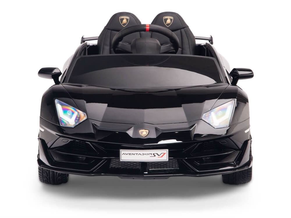 12V Kids Ride On Sports Car Battery Powered Lamborghini Aventador SVJ with Remote - Black