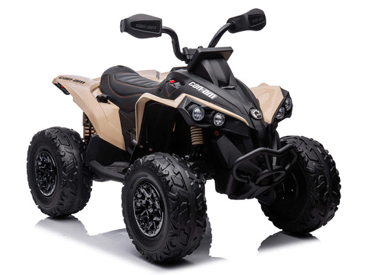 24V Can-Am Kids Renegade 4WD Ride-On Quad - Khaki