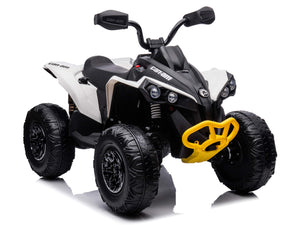 24V Can-Am Kids Renegade 4WD Ride-On Quad - White