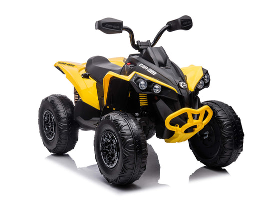 24V Can-Am Kids Renegade 4WD Ride-On Quad - Yellow