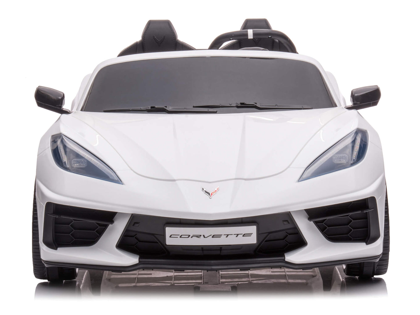 24V Chevrolet Corvette C8 2-Seater Ride On Car with Remote - White