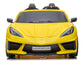 24V Chevrolet Corvette C8 2-Seater Ride On Car with Remote - Yellow