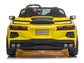 24V Chevrolet Corvette C8 2-Seater Ride On Car with Remote - Yellow