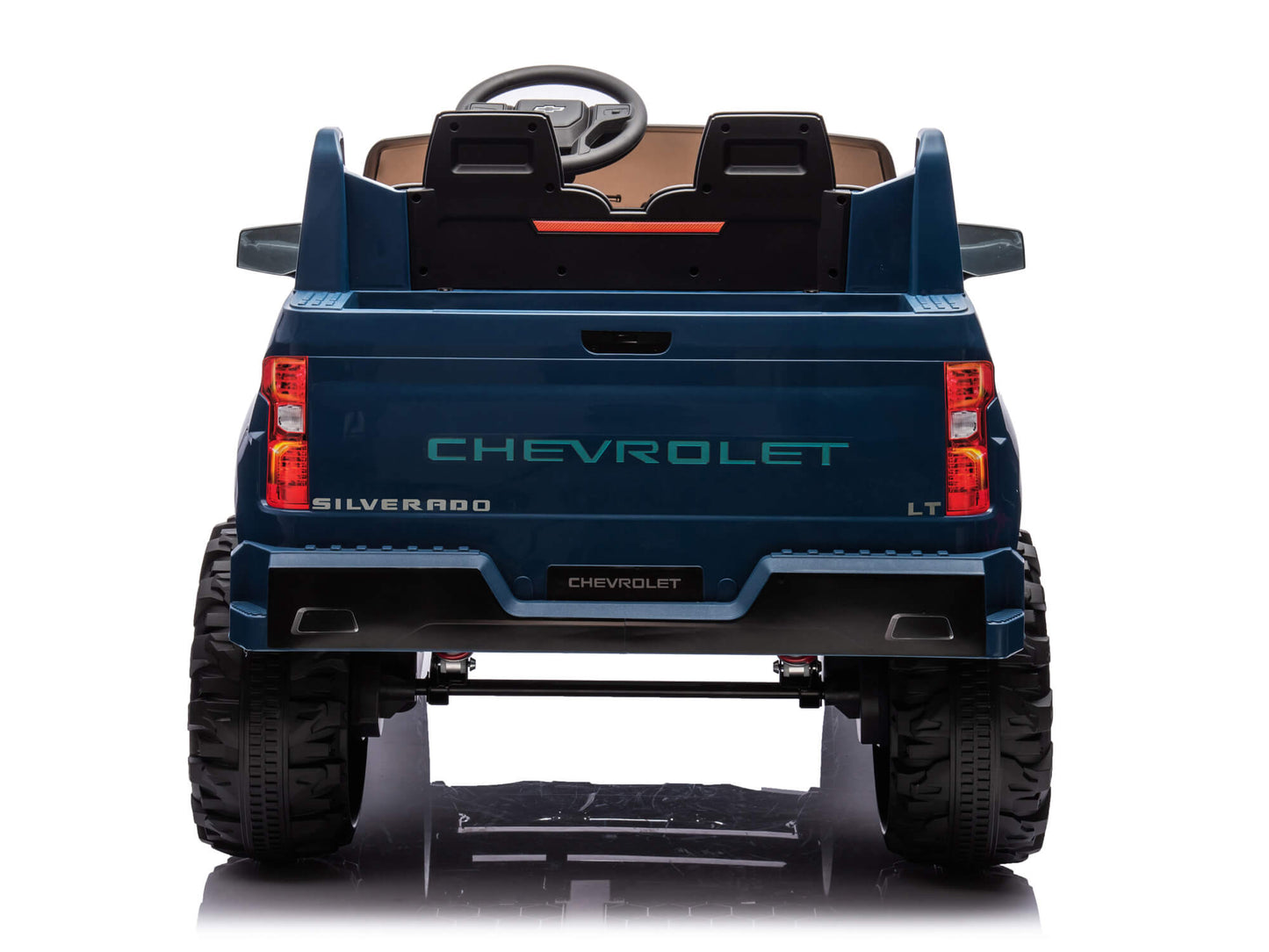 24V Chevrolet Silverado Ride on Truck for Kids with 2 Seats and Remote - Blue