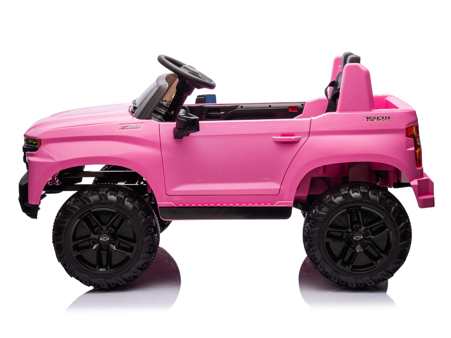 24V Chevrolet Silverado Ride on Truck for Kids with 2 Seats and Remote - Pink