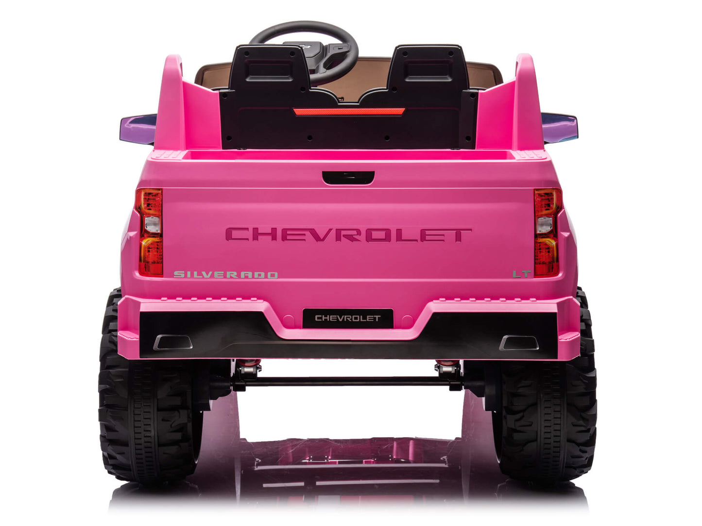 24V Chevrolet Silverado Ride on Truck for Kids with 2 Seats and Remote - Pink