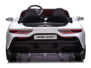24V Maserati MC20 Two-Seater Kids Ride On Car with Remote - White