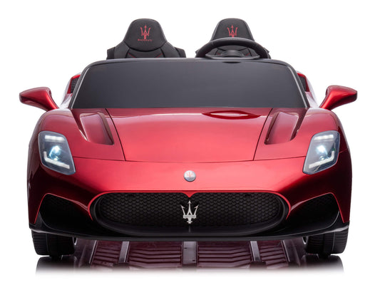 24V Maserati MC20 Two-Seater Kids Ride On Car with Remote - Burgundy