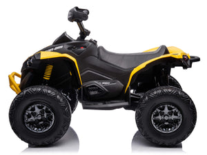 24V Can-Am Kids Renegade 4WD Ride-On Quad - Yellow