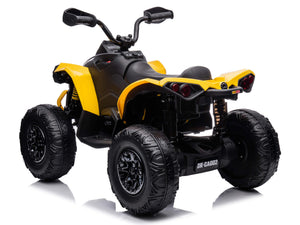 24V Can-Am Kids Renegade 4WD Ride-On Quad - Yellow