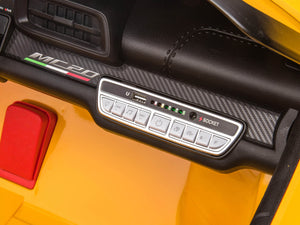 24V Maserati MC20 Two-Seater Kids Ride On Car with Remote - Yellow