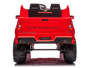 24V Chevrolet Silverado Ride on Truck for Kids with 2 Seats and Remote - Red