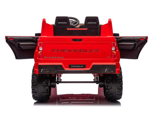 24V Chevrolet Silverado Ride on Truck for Kids with 2 Seats and Remote - Red