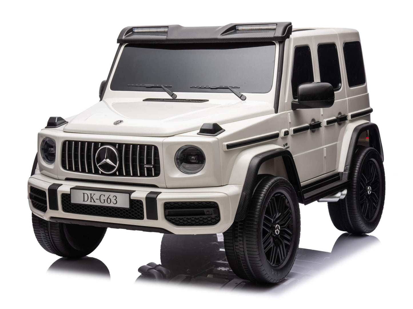 24V 2-Seater Mercedes-AMG G63 Kids Ride On SUV with Remote and Video Screen - White