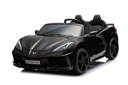 24V Chevrolet Corvette C8 2-Seater Ride On Car with Remote - Black