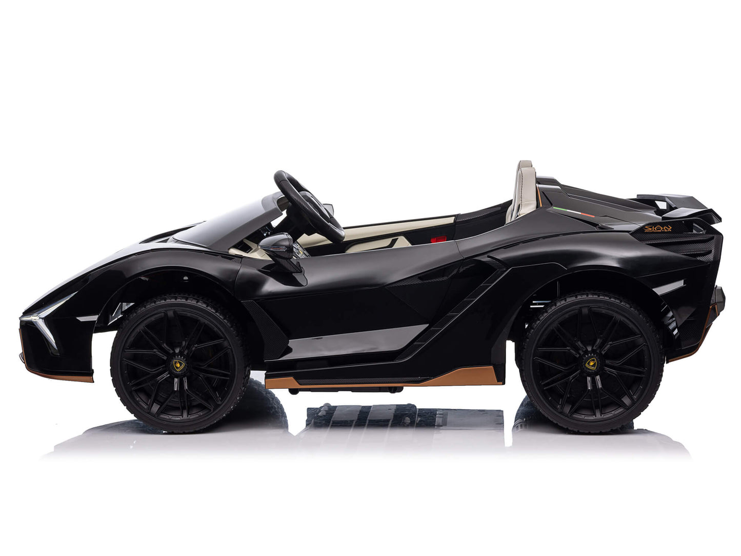 24V Lamborghini Sian Two-Seater Kids Ride On Car with Remote - Black