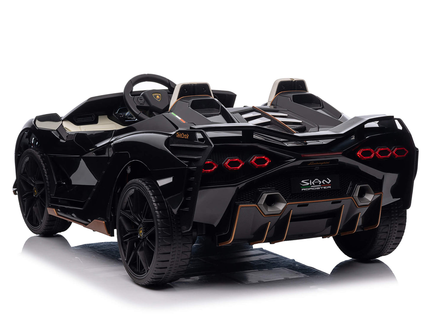 24V Lamborghini Sian Two-Seater Kids Ride On Car with Remote - Black